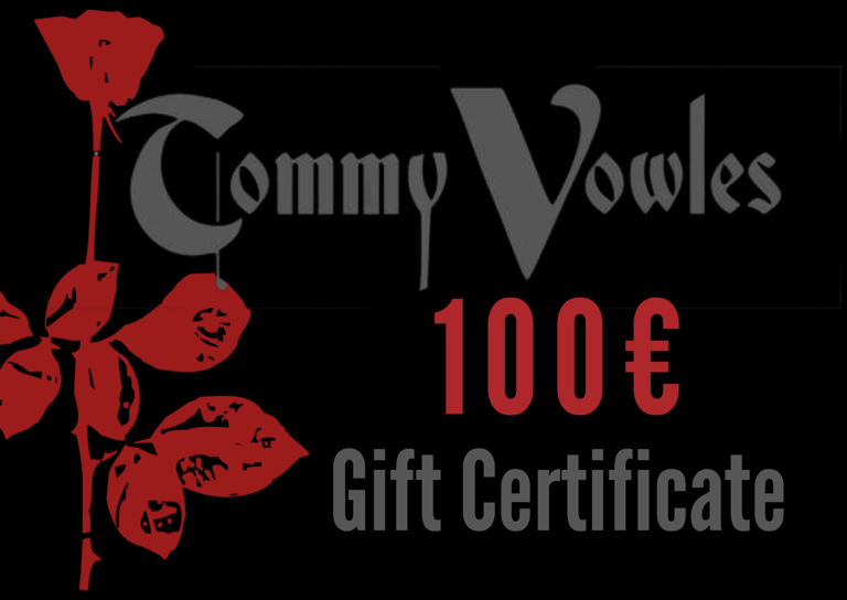 Gift certificate valentines gothic goth red rose gift voucher goth fashion vegan leather harness corset