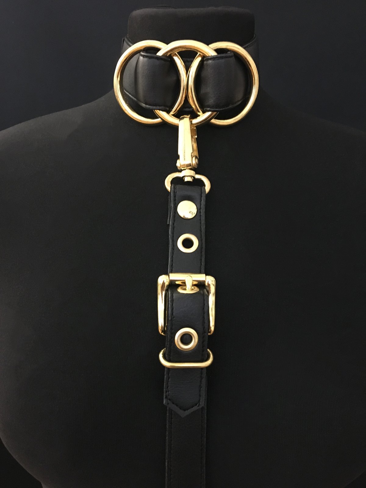 black gold vegan leather goth harness belt gothic faux leather pvc 