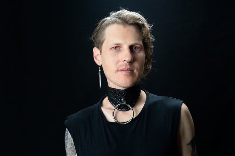 gothic collar goth choker vegan leather faux leather black vegan snakeskin