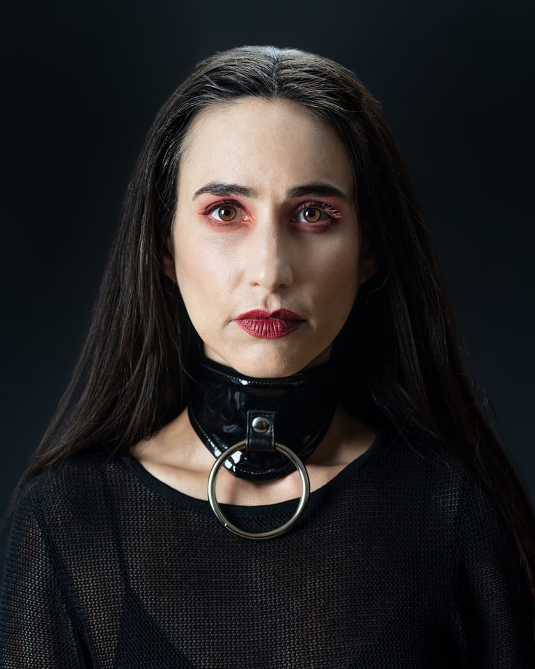 gothic collar goth choker vegan leather faux leather black shiny pvc vinyl 