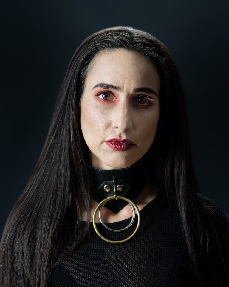 gothic collar goth choker vegan leather faux leather black silver gold 