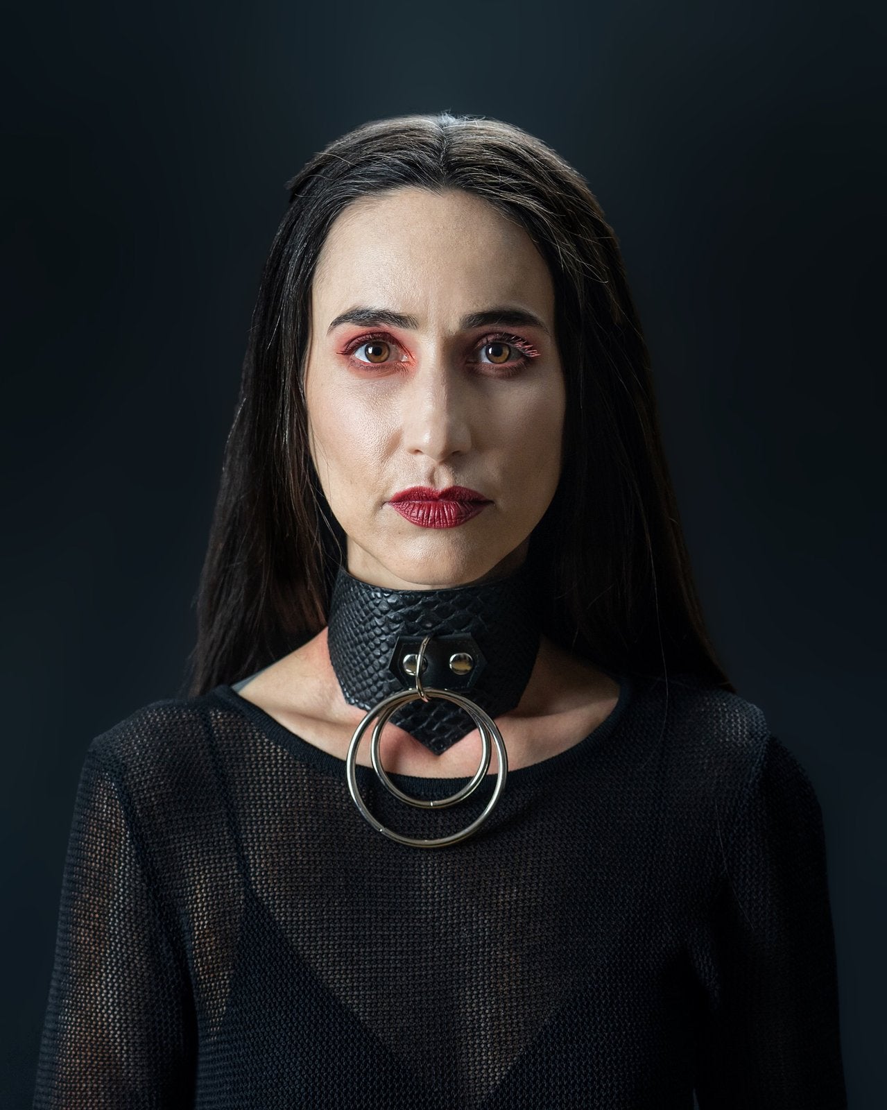 gothic collar goth choker vegan leather faux leather black silver vegan snakeskin bat shaped collar