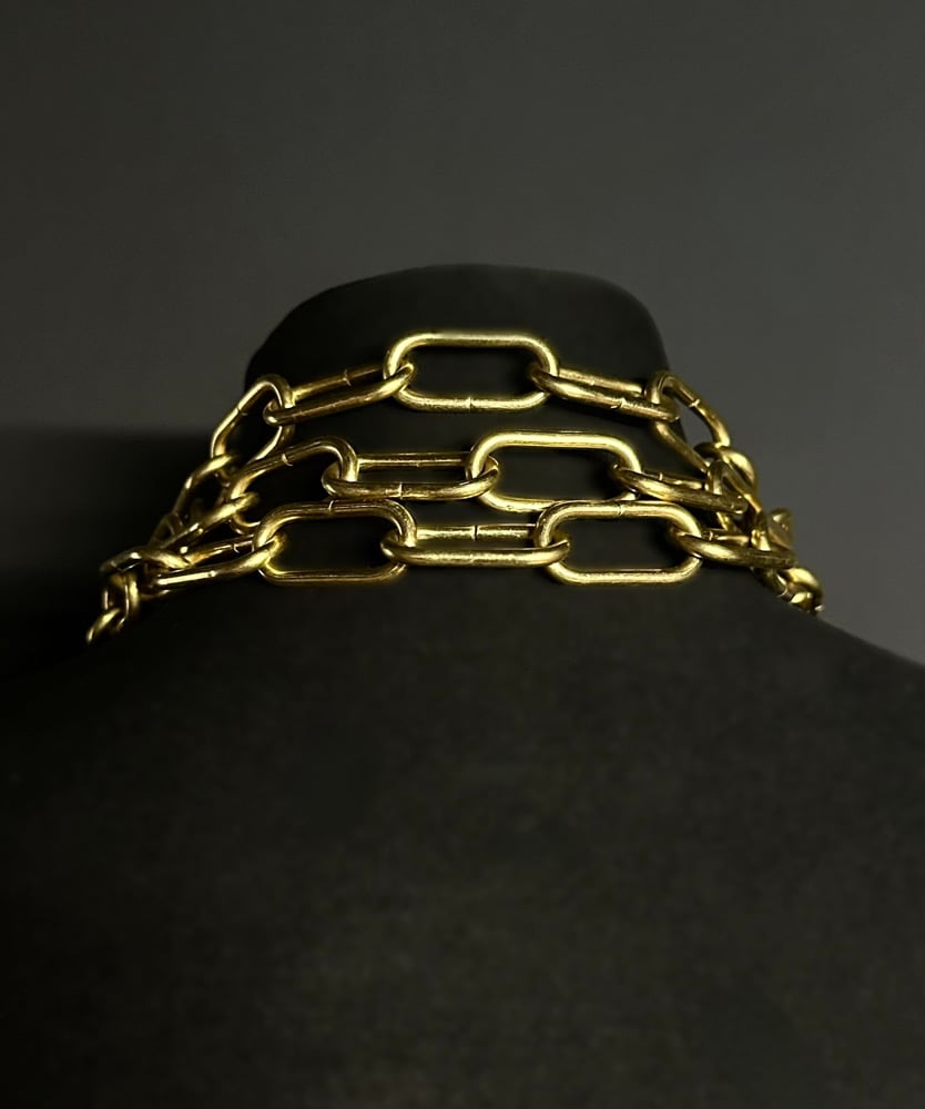 black and gold vegan leather goth necklace collar choker chains gothic faux leather pvc 