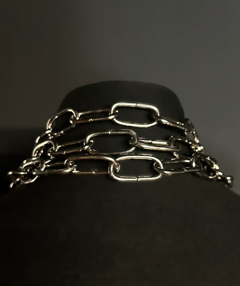 black and silver vegan leather goth necklace collar choker chains gothic faux leather pvc 