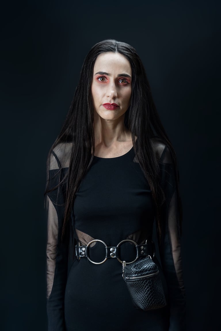 ring belt hip bag vegan leather vegan snakeskin gothic goth faux leather goth bag goth belt waist cincher