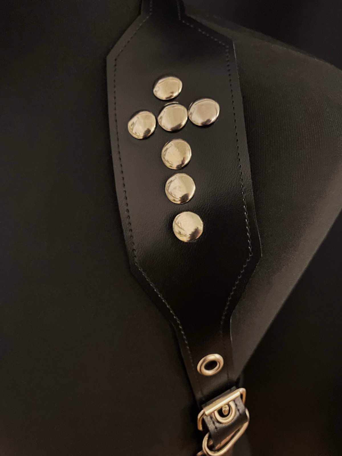 black vegan leather goth harness cincher belt corset gothic faux leather pvc studded zip 